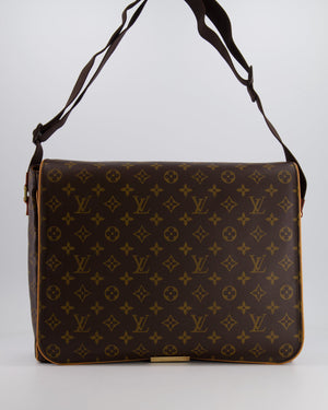 Louis Vuitton Brown Monogram Messenger Bag with Canvas Strap and Gold Hardware RRP £1,720