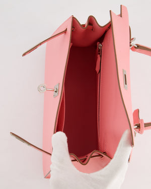 Hermès Kelly Sellier 25cm Bag in Rose Confetti Epsom Leather with Palladium Hardware