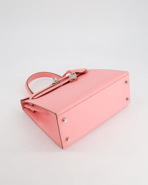 Hermès Kelly Sellier 25cm Bag in Rose Confetti Epsom Leather with Palladium Hardware