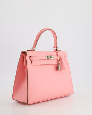 Hermès Kelly Sellier 25cm Bag in Rose Confetti Epsom Leather with Palladium Hardware