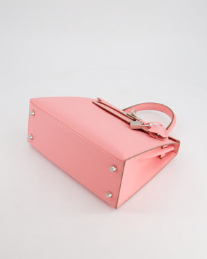 Hermès Kelly Sellier 25cm Bag in Rose Confetti Epsom Leather with Palladium Hardware