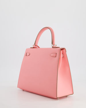 Hermès Kelly Sellier 25cm Bag in Rose Confetti Epsom Leather with Palladium Hardware