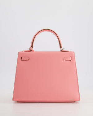 Hermès Kelly Sellier 25cm Bag in Rose Confetti Epsom Leather with Palladium Hardware