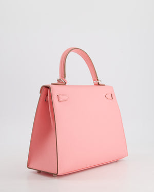 Hermès Kelly Sellier 25cm Bag in Rose Confetti Epsom Leather with Palladium Hardware