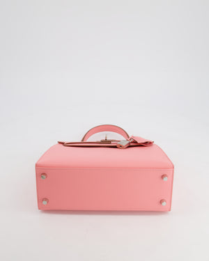 Hermès Kelly Sellier 25cm Bag in Rose Confetti Epsom Leather with Palladium Hardware