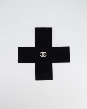 Chanel Small Silver Crystal CC Logo Brooch