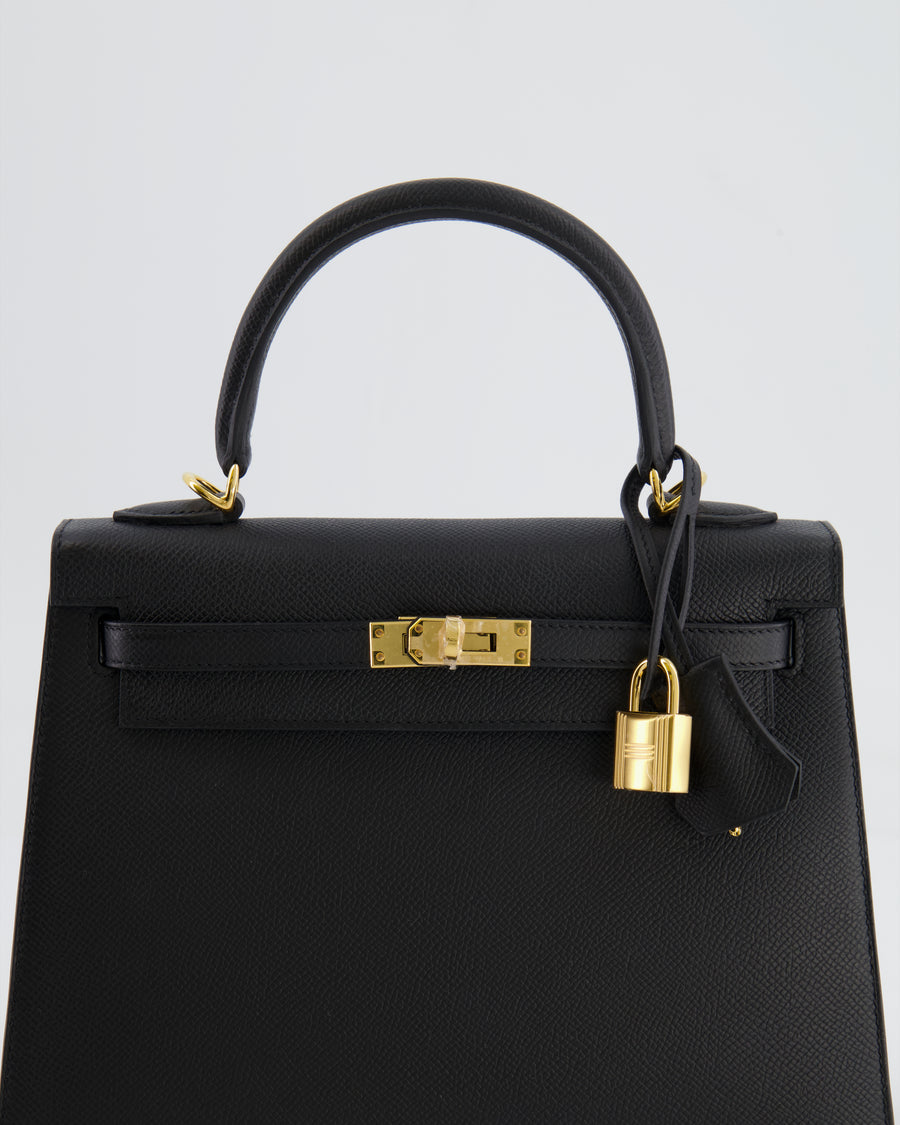 *HOLY GRAIL* Hermès Kelly Sellier Bag 25cm in Black Epsom Leather with Gold Hardware