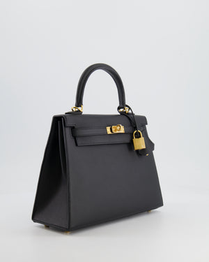 *HOLY GRAIL* Hermès Kelly Sellier Bag 25cm in Black Epsom Leather with Gold Hardware