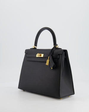 *HOLY GRAIL* Hermès Kelly Sellier Bag 25cm in Black Epsom Leather with Gold Hardware