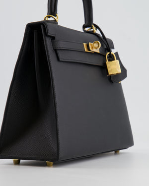 *HOLY GRAIL* Hermès Kelly Sellier Bag 25cm in Black Epsom Leather with Gold Hardware