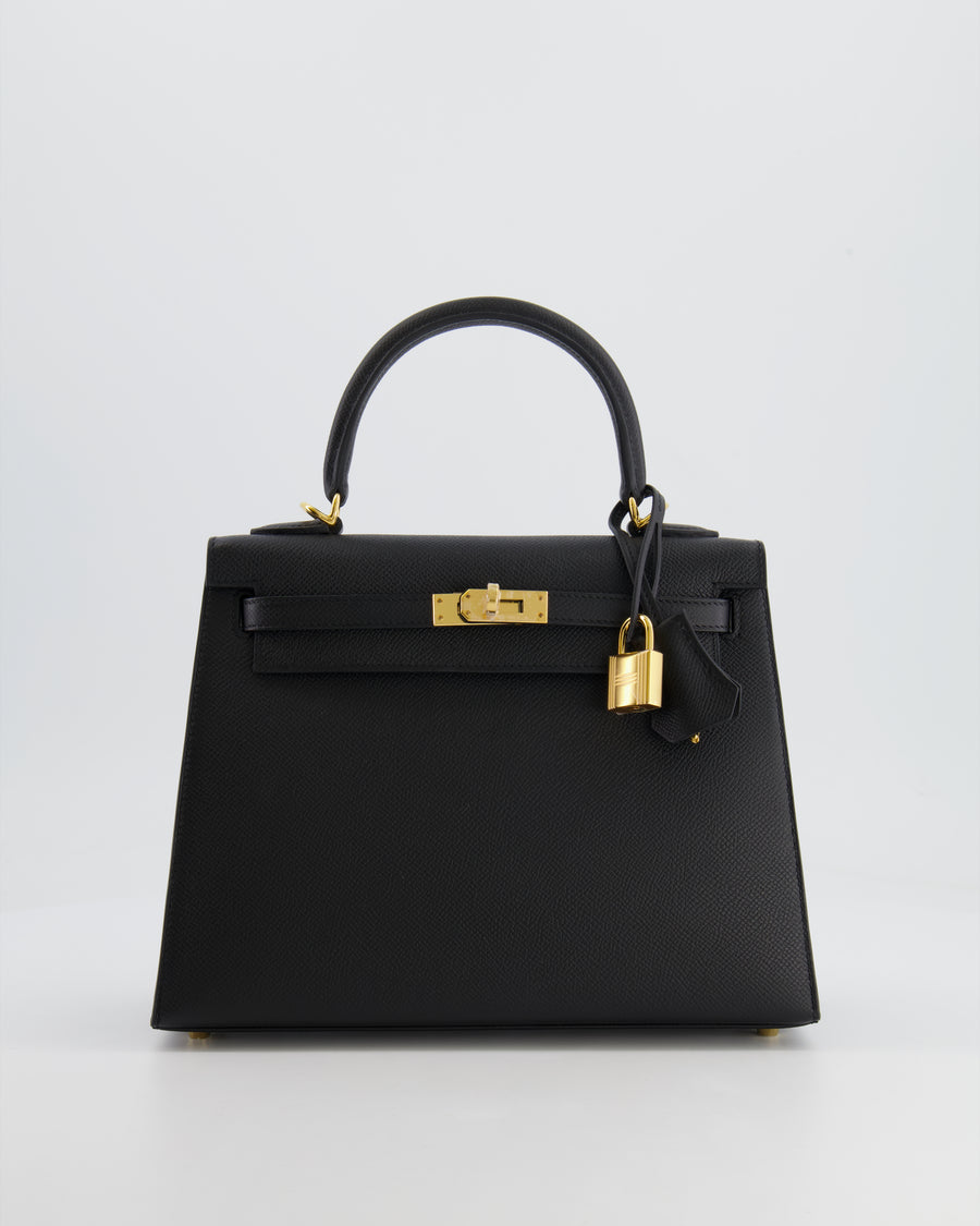 *HOLY GRAIL* Hermès Kelly Sellier Bag 25cm in Black Epsom Leather with Gold Hardware