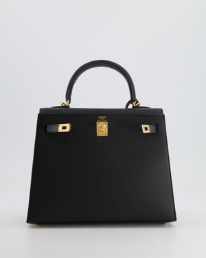 *HOLY GRAIL* Hermès Kelly Sellier Bag 25cm in Black Epsom Leather with Gold Hardware