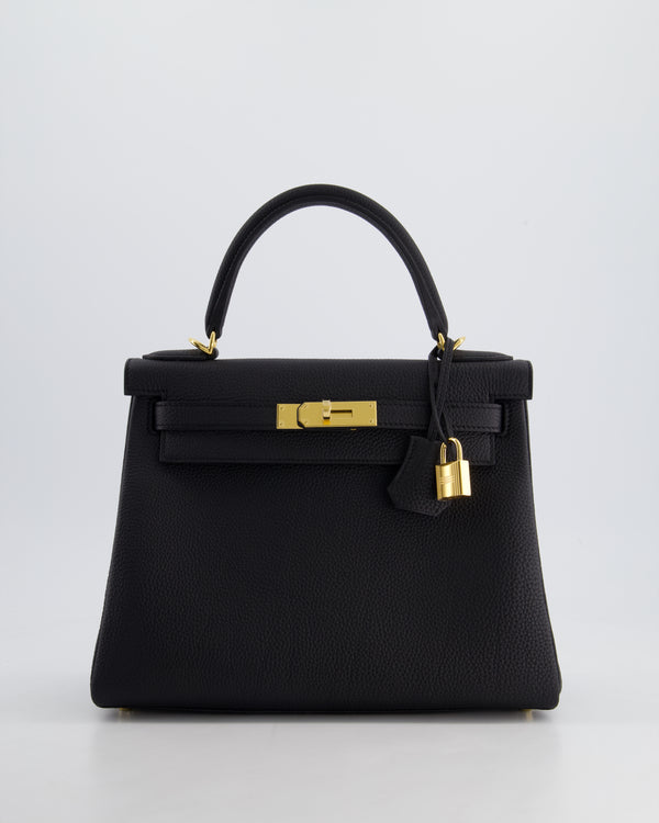 Hermès Kelly 28cm Retourne Bag in Black Togo Leather with Gold Hardware