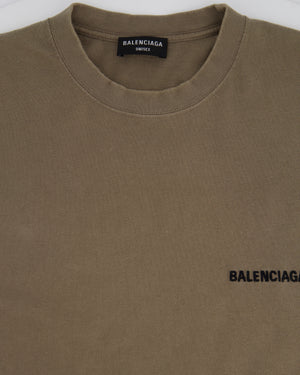 Balenciaga Brown Oversized Logo T-shirt Size S (UK 10)