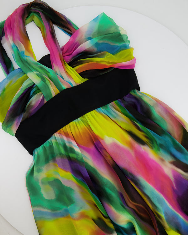 Dolce & Gabbana Multicolour Tie-Dye Silk Mini Sleeveless Dress Size IT 44 (UK 12)