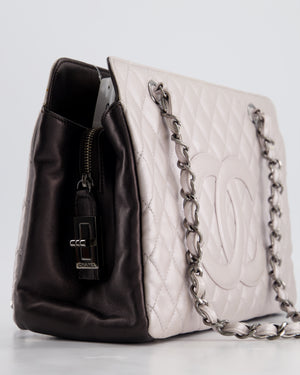 Chanel Silver and Black Reissue GST with Silver Hardware