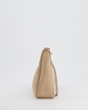 Prada Beige Re-Edition 2005 Nylon Bag with Silver Hardware RRP £1,470