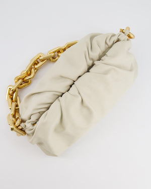 *FIRE PRICE* Bottega Veneta Cream Leather Chain Pouch Bag with Gold Hardware RRP £2,850