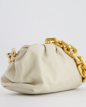 *FIRE PRICE* Bottega Veneta Cream Leather Chain Pouch Bag with Gold Hardware RRP £2,850