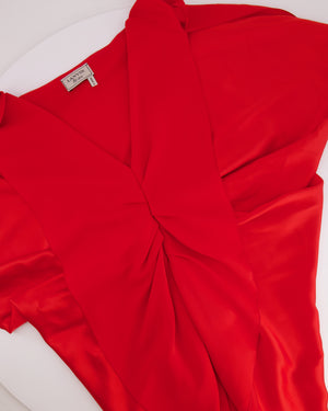 Lanvin Red Silk Shirt and Trousers Set FR 38/40 (UK 10/12)