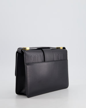 Christian Dior Black 30 Montaigne Medium Flap Bag in Calfskin Leather with Gold Hardware RRP £3000