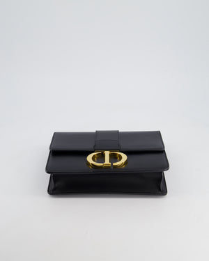 Christian Dior Black 30 Montaigne Medium Flap Bag in Calfskin Leather with Gold Hardware RRP £3000