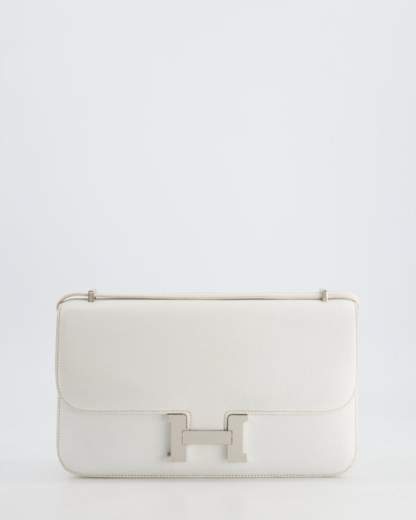 *FIRE PRICE* Hermès Constance Elan in White Epsom Leather with Palladium Hardware