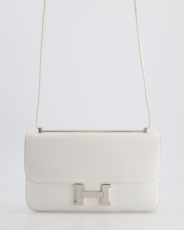 *FIRE PRICE* Hermès Constance Elan in White Epsom Leather with Palladium Hardware