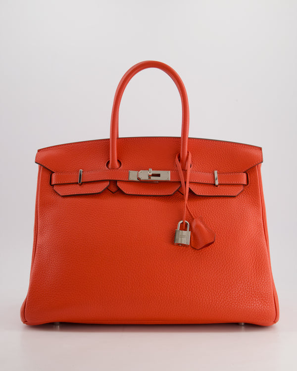 Hermes Birkin 35cm Bag in Capucine Togo Leather with Palladium Hardware