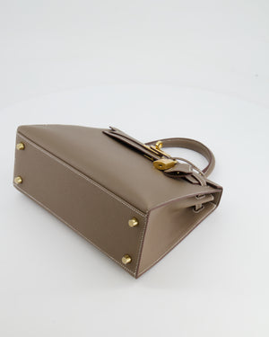 Hermès Kelly Sellier 25cm Bag in Etoupe Epsom Leather Gold Hardware