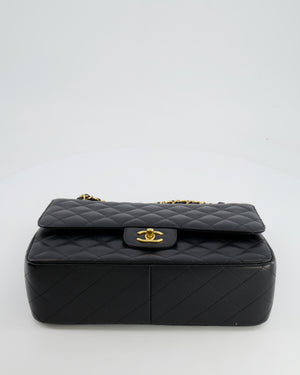 Chanel Black Jumbo Classic Double Flap Bag in Caviar Leather with Gold Hardware