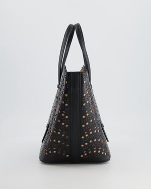 Alaia Black Wave Mina Vienne Calfskin Leather Bag RRP £1,600