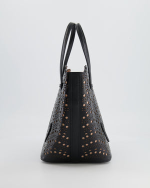 Alaia Black Wave Mina Vienne Calfskin Leather Bag RRP £1,600