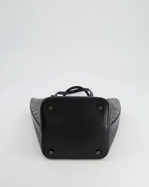 Alaia Black Wave Mina Vienne Calfskin Leather Bag RRP £1,600