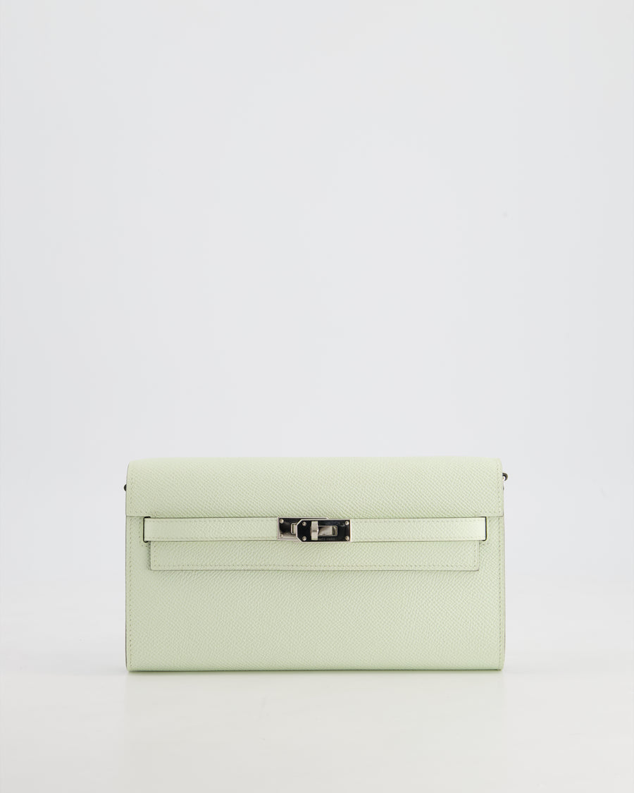 Hermès Kelly To Go Bag in Vert Fizz Epsom Leather with Palladium Hardware