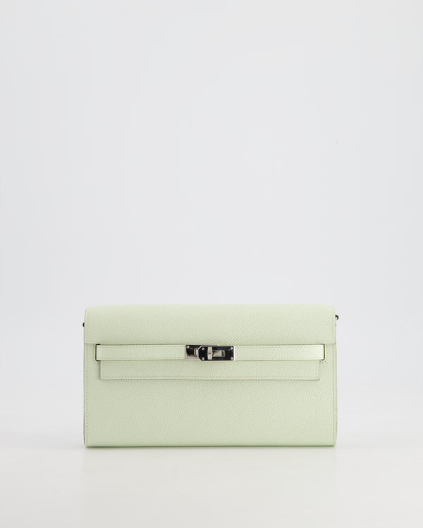 Hermès Kelly To Go Bag in Vert Fizz Epsom Leather with Palladium Hardware