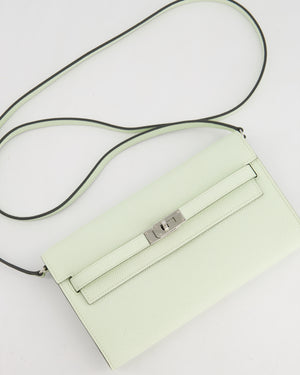 Hermès Kelly To Go Bag in Vert Fizz Epsom Leather with Palladium Hardware