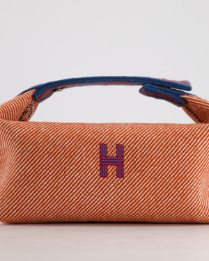 Hermès Small Bride-a-Brac Case in Tomette Canvas with Palladium Hardware