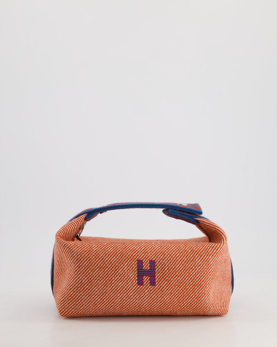 Hermès Small Bride-a-Brac Case in Tomette Canvas with Palladium Hardware