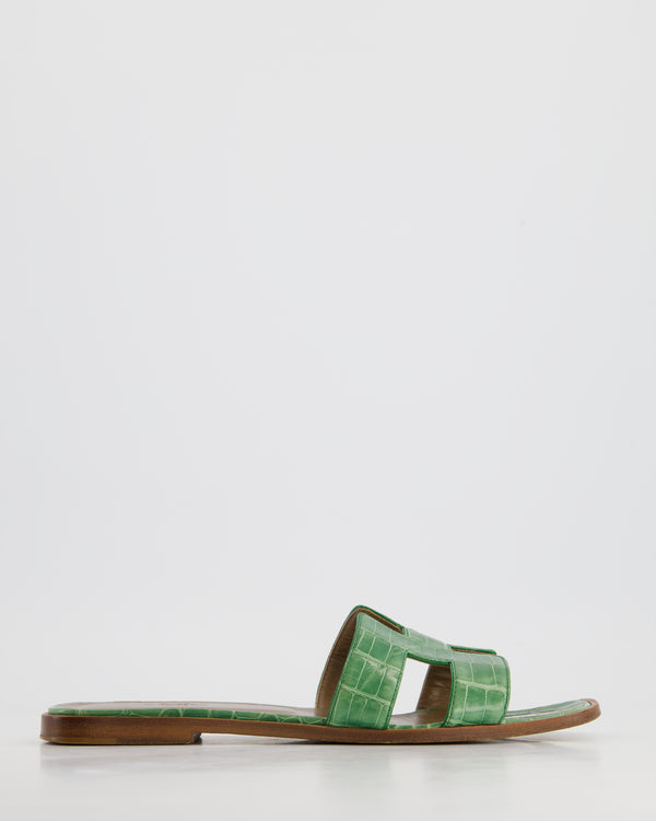 Hermes Cactus Crocodile Oran Sandals Size EU 40