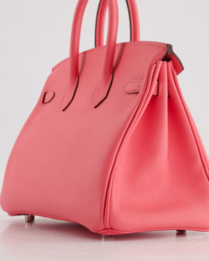 *HOT & FIRE PRICE* Hermès Birkin 25cm Bag in Rose Azalee Swift Leather with Palladium Hardware