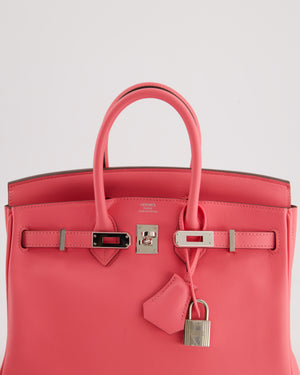 *HOT & FIRE PRICE* Hermès Birkin 25cm Bag in Rose Azalee Swift Leather with Palladium Hardware