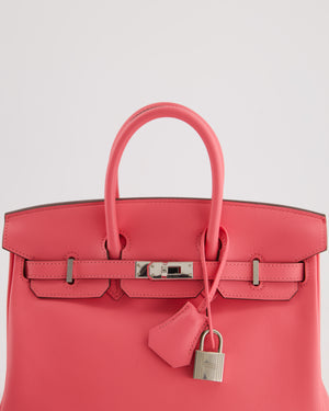 *HOT & FIRE PRICE* Hermès Birkin 25cm Bag in Rose Azalee Swift Leather with Palladium Hardware