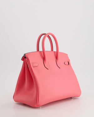 *HOT & FIRE PRICE* Hermès Birkin 25cm Bag in Rose Azalee Swift Leather with Palladium Hardware