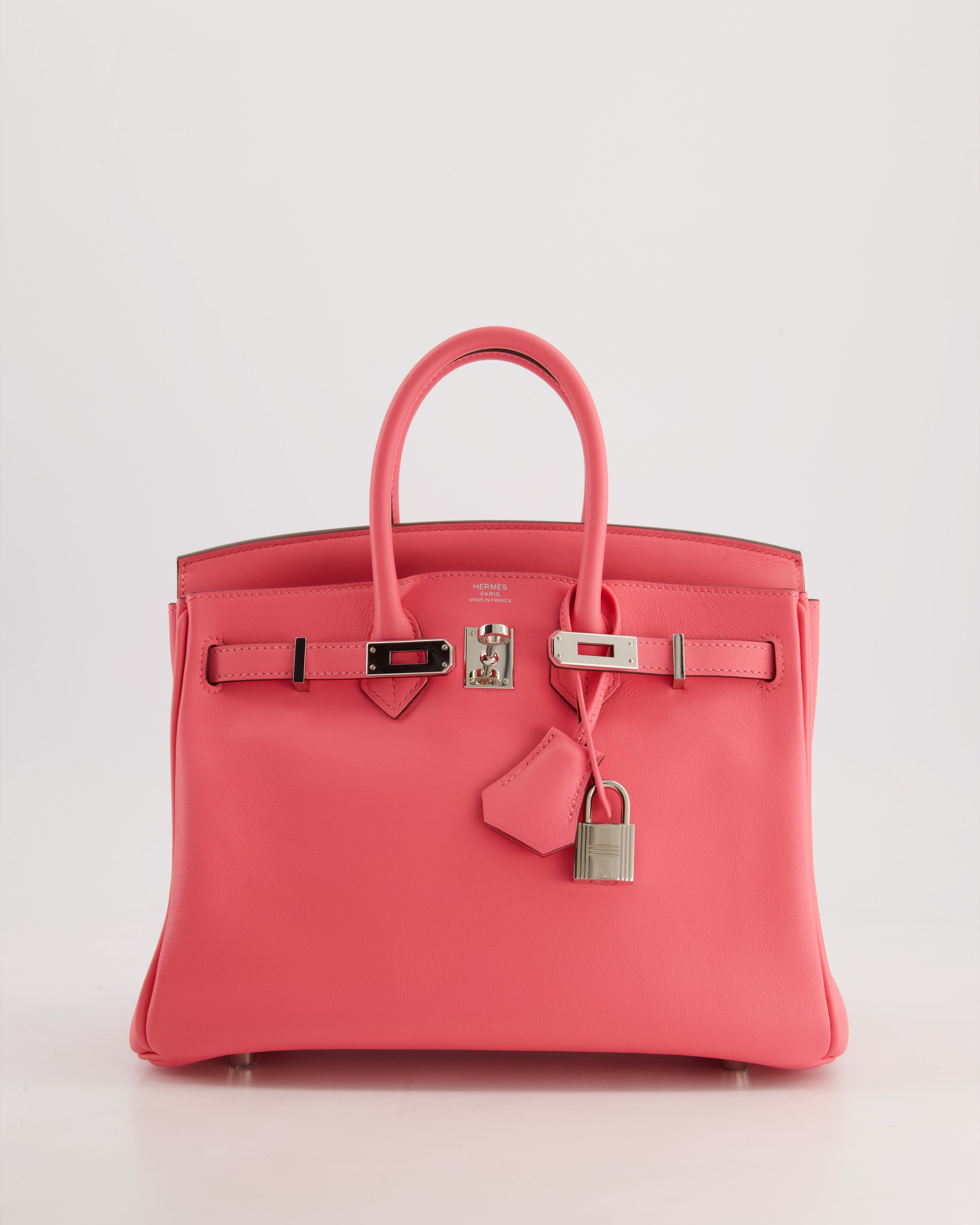 HOT FIRE PRICE Hermes Birkin 25cm Bag in Rose Azalee Swift Leather Sellier