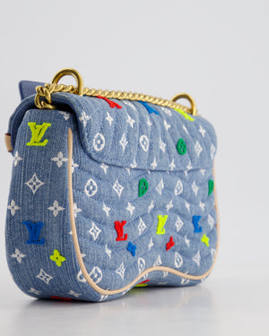 *DENIM RE-EDITION* Louis Vuitton Blue Denim New Wave Bag in Fabric & Vacchetta Leather with Gold Hardware RRP £3490