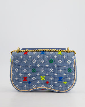 *DENIM RE-EDITION* Louis Vuitton Blue Denim New Wave Bag in Fabric & Vacchetta Leather with Gold Hardware RRP £3490