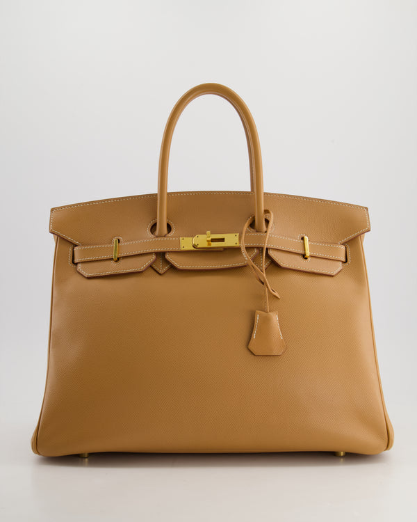 Hermès Birkin 35cm Bag in Natural Sable Courchevel Leather With Gold Hardware