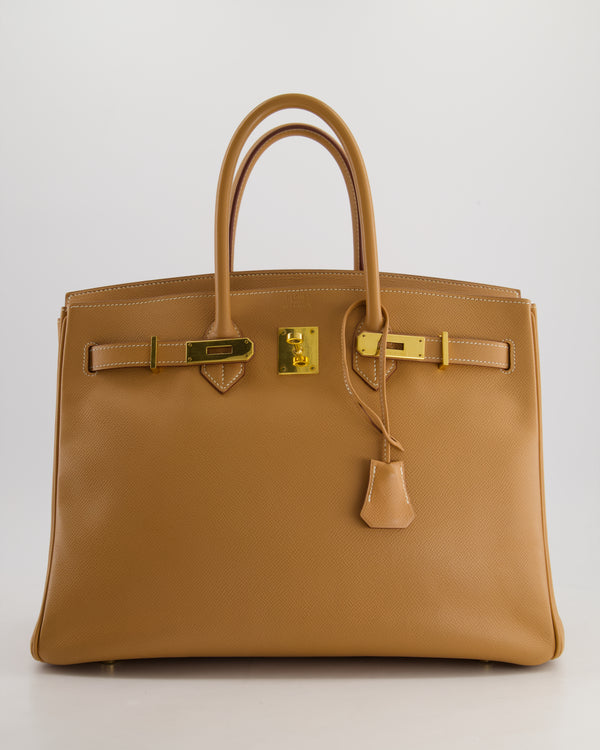 Hermès Birkin 35cm Bag in Natural Sable Courchevel Leather With Gold Hardware