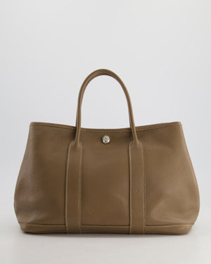 Hermès Garden Party 30cm Bag in Etoupe in Negona Leather with Palladium Hardware